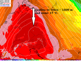 V neděli vyvrcholí nad naše území příliv na tuto dobu až extrémně teplého vzduchu od JZ.