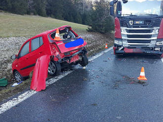 U Horní Vltavice zemřel řidič osobního auta po nárazu do kamionu poté, co dostal smyk na namrzlé…