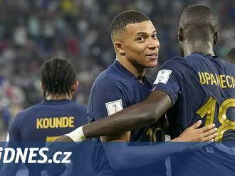 Francie - Dánsko 2:1, obhájci jsou prvním osmifinalistou, postup zařídil Mbappé