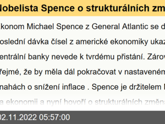 Nobelista Spence o strukturálních změnách ve světové ekonomice. Jak vidí další vývoj?