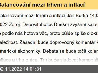 Balancování mezi trhem a inflací