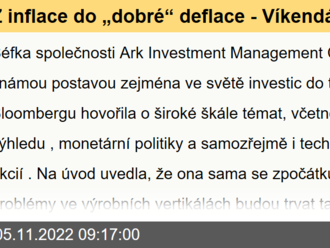 Z inflace do „dobré“ deflace - Víkendář