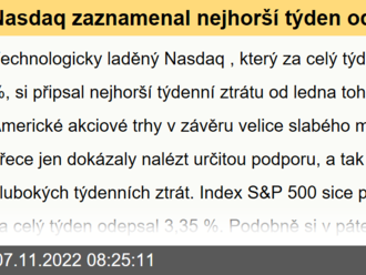 Nasdaq zaznamenal nejhorší týden od ledna