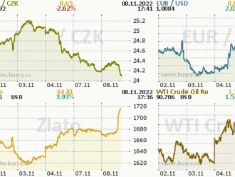 Euro s dolarem na paritě, koruna korigovala  