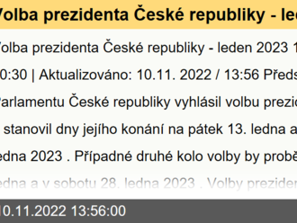 Volba prezidenta České republiky - leden 2023 - ve zvláštních volebních okrscích v zahraničí.