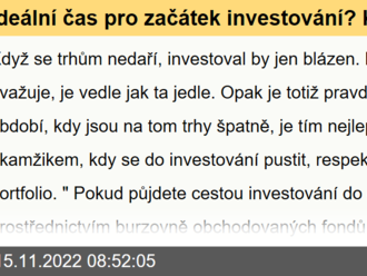 Ideální čas pro začátek investování? Když jsou trhy dole