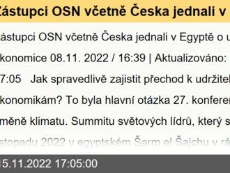 Zástupci OSN včetně Česka jednali v Egyptě o udržitelné ekonomice