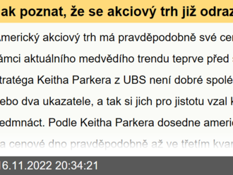 Jak poznat, že se akciový trh již odrazil ode dna? Stratég z UBS radí sledovat tyto indikátory