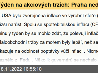 Týden na akciových trzích: Praha nedržela krok a zaostala - Komentář