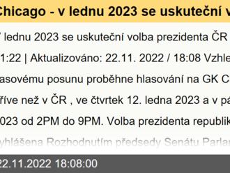 Chicago - v lednu 2023 se uskuteční volba prezidenta ČR