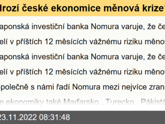 Hrozí české ekonomice měnová krize?