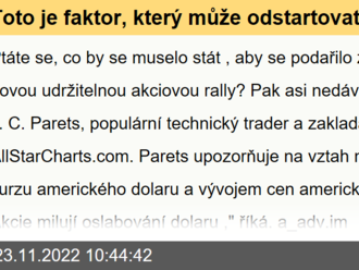 Toto je faktor, který může odstartovat famózní akciovou rally