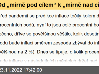 Od „mírně pod cílem“ k „mírně nad cílem“?