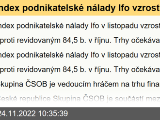 Index podnikatelské nálady Ifo vzrostl  