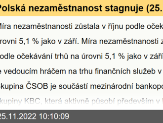 Polská nezaměstnanost stagnuje  