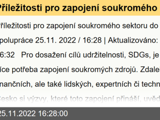 Příležitosti pro zapojení soukromého sektoru do rozvojové spolupráce