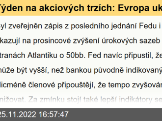 Týden na akciových trzích: Evropa ukázala šestý růstový týden v řadě - Komentář