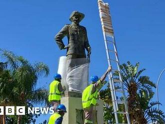 Namibia pulls down German colonial officer's statue in Windhoek