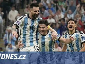 24. DEN MS: Argentina smetla Chorvatsko a je ve finále, Messi sbírá rekordy