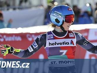 77. zářez ve Světovém poháru. Shiffrinová ve Svatém Mořici ovládla super-G