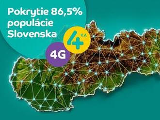 4ka: vlastná 4G sieť dostupná v nových lokalitách, pokrýva takmer 87 % populácie