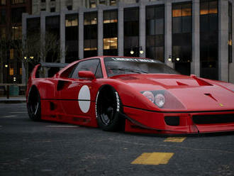 Ferrai F40 dostalo široký bodykit Liberty Walk. Vypadá vážně dobře