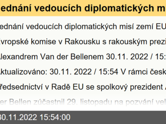 Jednání vedoucích diplomatických misí zemí EU a zastoupení Evropské komise v Rakousku s rakouským prezidentem Alexandrem Van der Bellenem