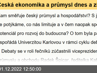 Česká ekonomika a průmysl dnes a zítra: Montovna, nebo lídr?