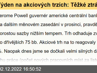 Týden na akciových trzích: Těžké ztráty v Praze, jinde mírný růst - Komentář