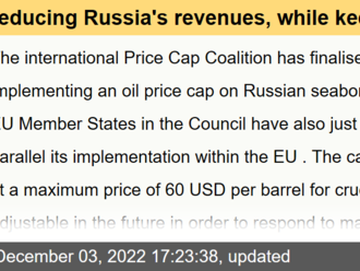 reducing Russia's revenues, while keeping global energy markets stable - G7 agrees oil price cap