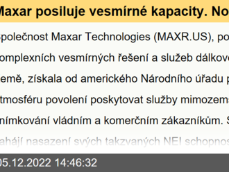 Maxar posiluje vesmírné kapacity. Nová dohoda s NOAA