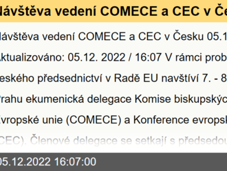 Návštěva vedení COMECE a CEC v Česku