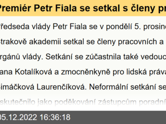 Premiér Petr Fiala se setkal s členy pracovních a poradních orgánů