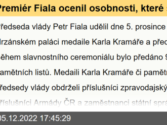 Premiér Fiala ocenil osobnosti, které se podílejí na posílení obranyschopnosti České republiky