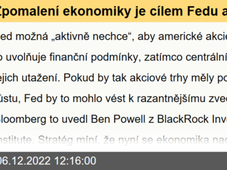 Zpomalení ekonomiky je cílem Fedu a bezesporu přijde. Období jednoduchých investic skončilo, varuje Ben Powell z BlackRock