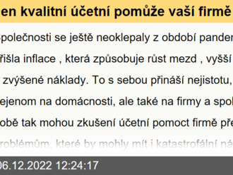 Jen kvalitní účetní pomůže vaší firmě přežít turbulentní dobu!