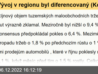 Vývoj v regionu byl diferencovaný  