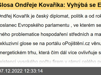 Glosa Ondřeje Kovaříka: Vyhýbá se Evropská komise řešení energetické krize?