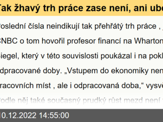 Tak žhavý trh práce zase není, ani uberjestřáb se na mzdy nedívá, říká profesor financí Siegel