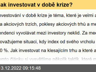 Jak investovat v době krize?