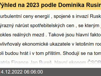 Výhled na 2023 podle Dominika Rusinka: Konec éry levných energií a recese v Evropě i v USA