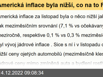 Americká inflace byla nižší, co na to Fed? - Rozbřesk