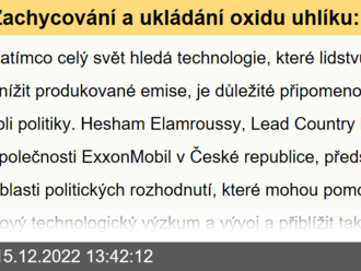 Zachycování a ukládání oxidu uhlíku: Politika, která dokáže pohánět jak investice do energetiky, tak snižování emisí