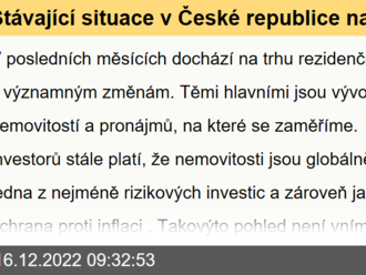 Stávající situace v České republice na trhu rezidenčních nemovitosti