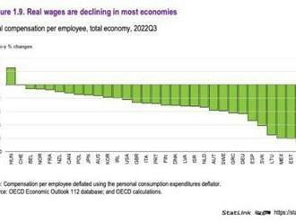 V rámci zemí OECD jsme získali nelichotivé prvenství: největší reálný pokles mezd