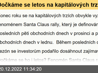 Dočkáme se letos na kapitálových trzích opět Santa Claus rally?