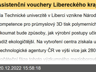 Asistenční vouchery Libereckého kraje pomohly do regionu přivést špičkové centrum 3D tisku