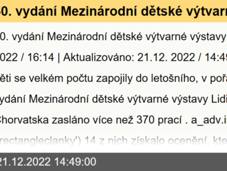 50. vydání Mezinárodní dětské výtvarné výstavy Lidice