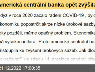 Americká centrální banka opět zvýšila úrokovou sazbu