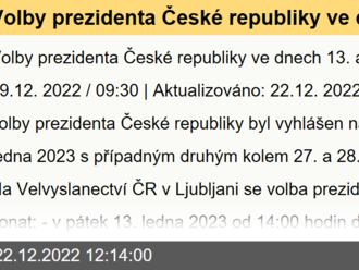 Volby prezidenta České republiky ve dnech 13. a 14. ledna 2023 v Ljubljani